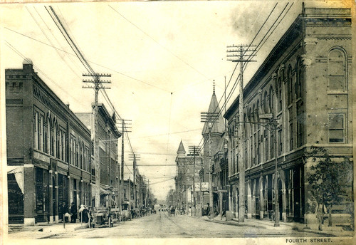 A view of Fourth Street looking east - sometime before 1906.