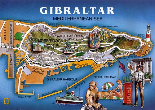 Gibraltar Map Card by jordipostales.