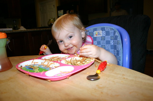 Learning to eat big girl style