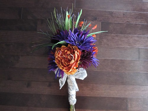 pictures of purple and orange weddings