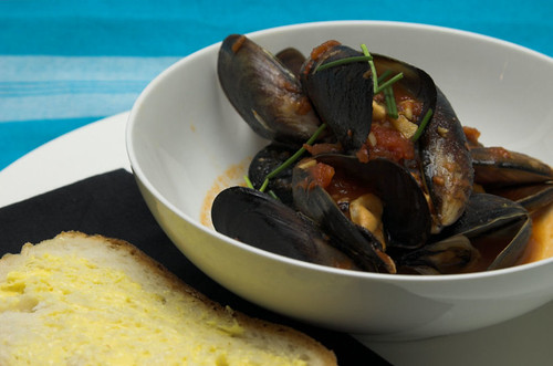 A stew of mussels