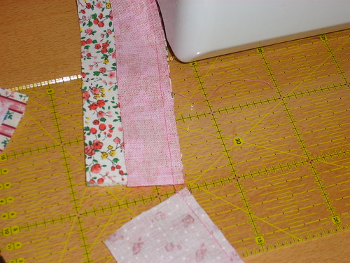 Sewing strips together