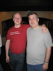Monty with Keith Murphy (MySQL Magazine)