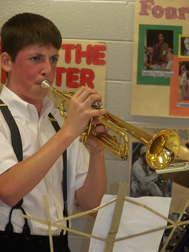 Picture of playing saxophone