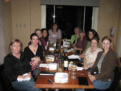 blogger group at dinner saturday night