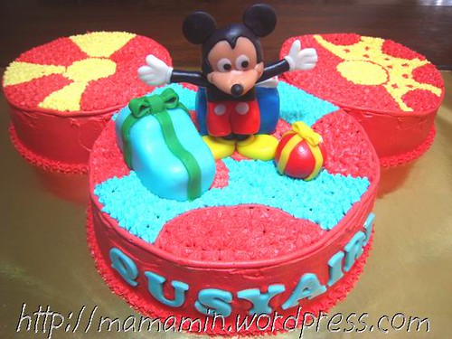 Toodles and Mickey Mouse cake for Qusyairi who turns 1