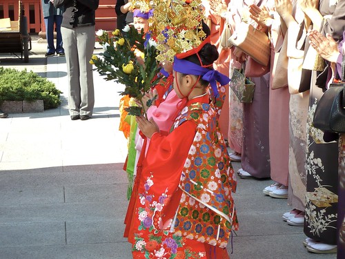 Little girl in a Buddhist ceremony