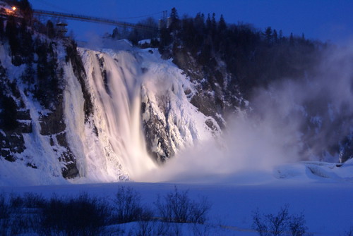 フリー画像|自然風景|滝の風景|夜景|雪景色|カナダ風景|フリー素材|