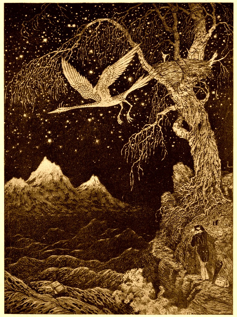Sidney Sime - There Stood That Lonely, Gnarled And Deciduous Tree (1916)