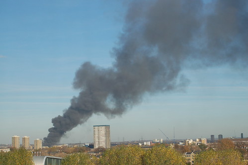 Fire at Stratford Olympic site about 1 hour after it started