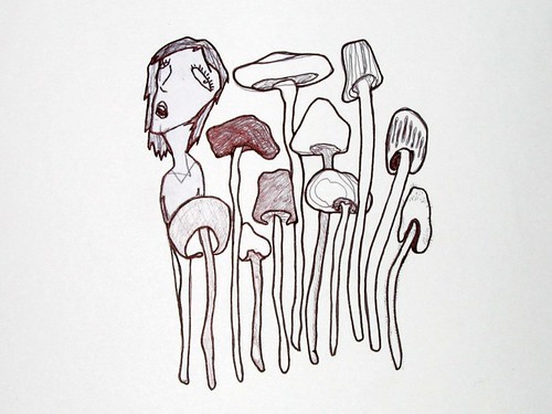 Mushrooms and Girl