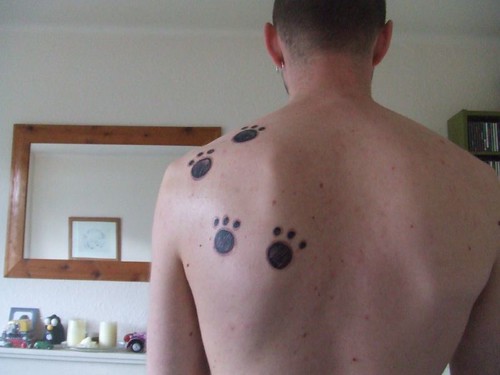 Cat Paw Print Tattoo. tattoo - cat paw prints up