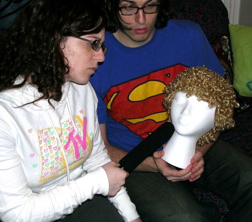 Sara Benincasa interviews Dummy Head with Curly Wig