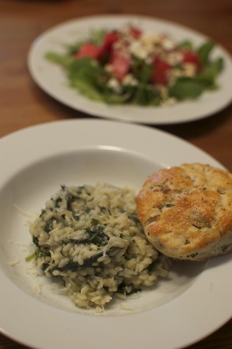 Nettle Risotto & Ramp Biscuit