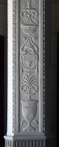 Ornamented column, in the Lammert Building, in Saint Louis, Missouri, USA