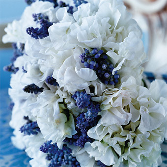 Blue bouquet wedding flower gallery