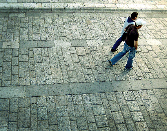 Oaxacan People Walking