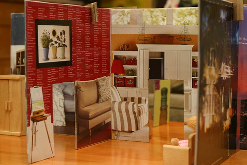 cardboard dollhouse: living room