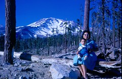 Tina and Robert in front of Mt. Shasta. (07/1962)