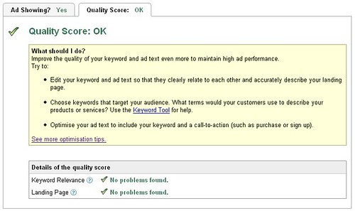 AdWords OK Quality Score