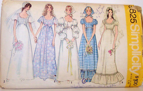 vintage wedding dress patterns. VIntage Simplicity Pattern