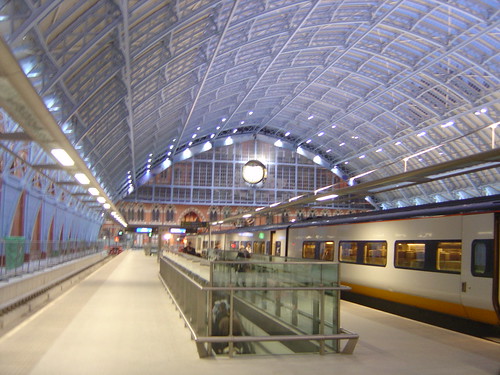 London St Pancras International Station and Eurostar Train