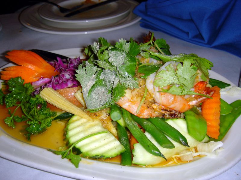 Stir fried shrimp with vegetables
