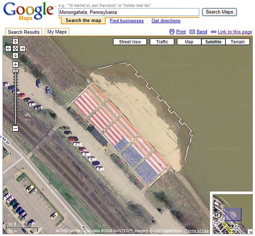 American Flag in Google Maps