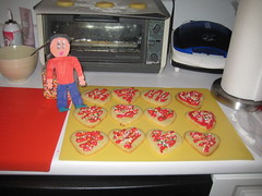 Flat Stanley helped Mommy make Valentine cookies