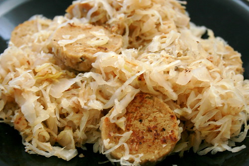 Seitan and sauerkraut