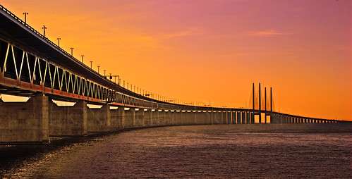 Sunset at Öresunds Bridge