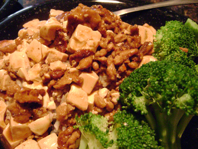 mapo tofu with broccoli