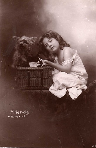 Vintage Postcard ~ Friends by chicks57.