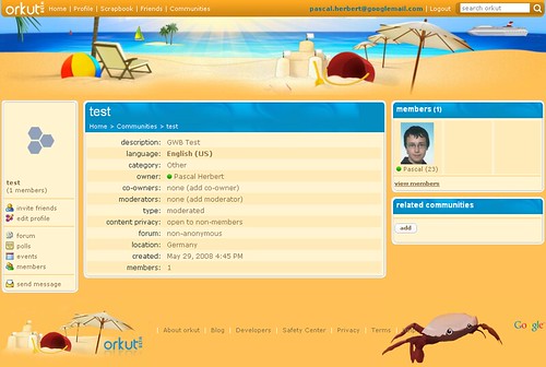 orkut theme - beach