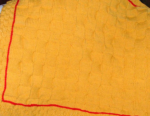 close up of baby afghan