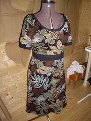 Leafy Jersey Dress - Front
