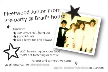 Prom party invite