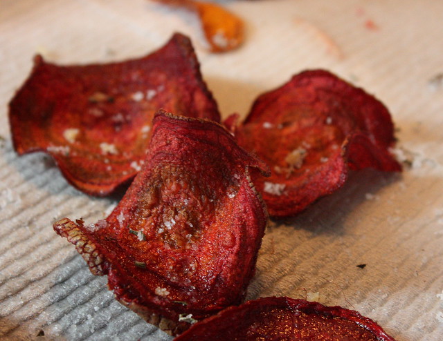 Beet and Sweet Potato Chips