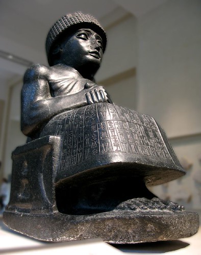 Votive Statue Of Gudea. The Louvre: Gudea, prince of
