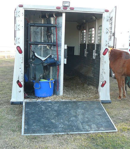 Ramp horse trailer
