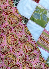 Lotus Patchwork Quilt with backside and binding