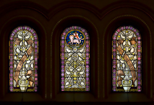 Saint Peter Roman Catholic Church, in Saint Charles, Missouri, USA - stained glass windows