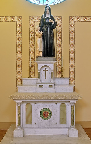Saint Mary of the Barrens Roman Catholic Church, in Perryville, Missouri, USA - altar of Saint Louise de Marillac