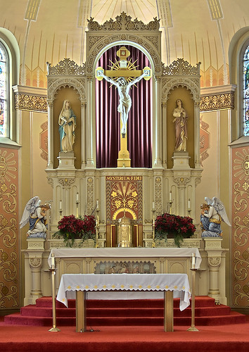 Saint Peter Roman Catholic Church, in Saint Charles, Missouri, USA - altar