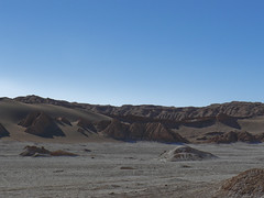 interesting rock and sand formations in Valle de la Luna