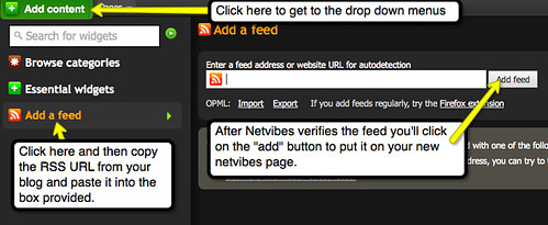 Netvibes add a feed by you.