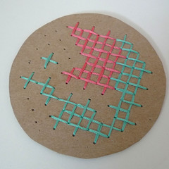 cross stitch coaster