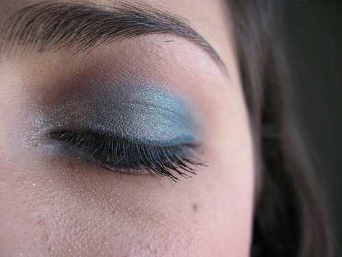 Blue rainbow eyeshadow eyelash makeup pics idea