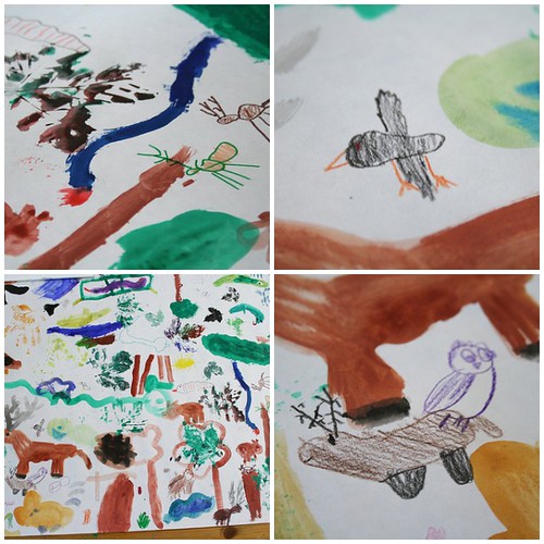 Kinder malen die Lobau