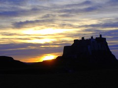 Lindisfarne castle sunset